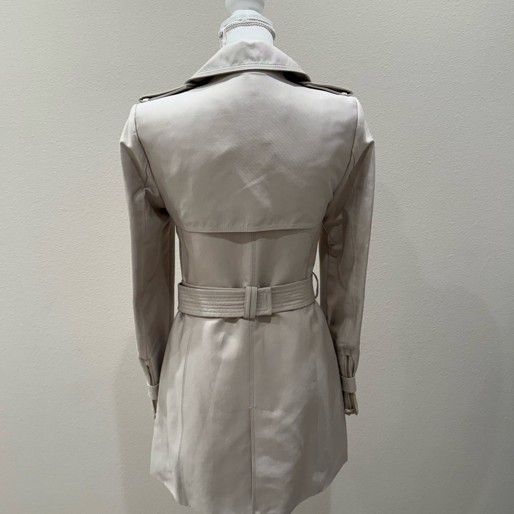 🆕 Zara Women's Double-Breasted Trench Coat - Cream NWT - Picture 2 of 8